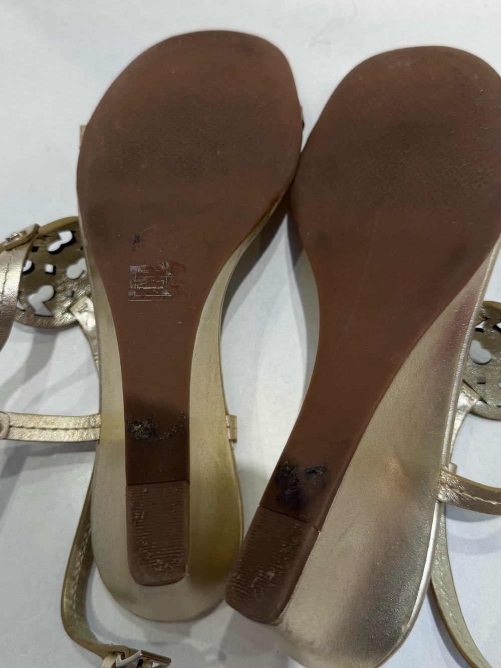 Tory Burch Spark Gold Wedge Sandal - Picture 6 of 7
